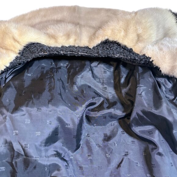 Vintage Persian Lamb Jacket w/ Fur Collar | Circa 1960 | Restyled Bomber - Picture 4 of 12